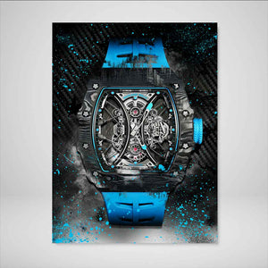 Richard Mille 53-01 Tourbillon Watch Poster Canvas Print Watch Art-MILLE DE BLUE-DEVICI