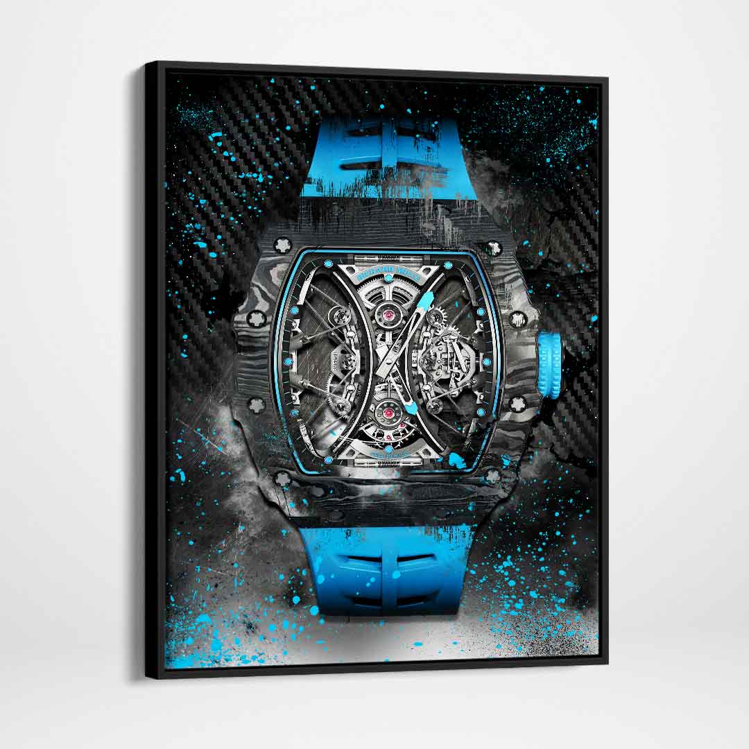 Richard Mille 53-01 Tourbillon Watch Poster Canvas Print Watch Art-MILLE DE BLUE-DEVICI
