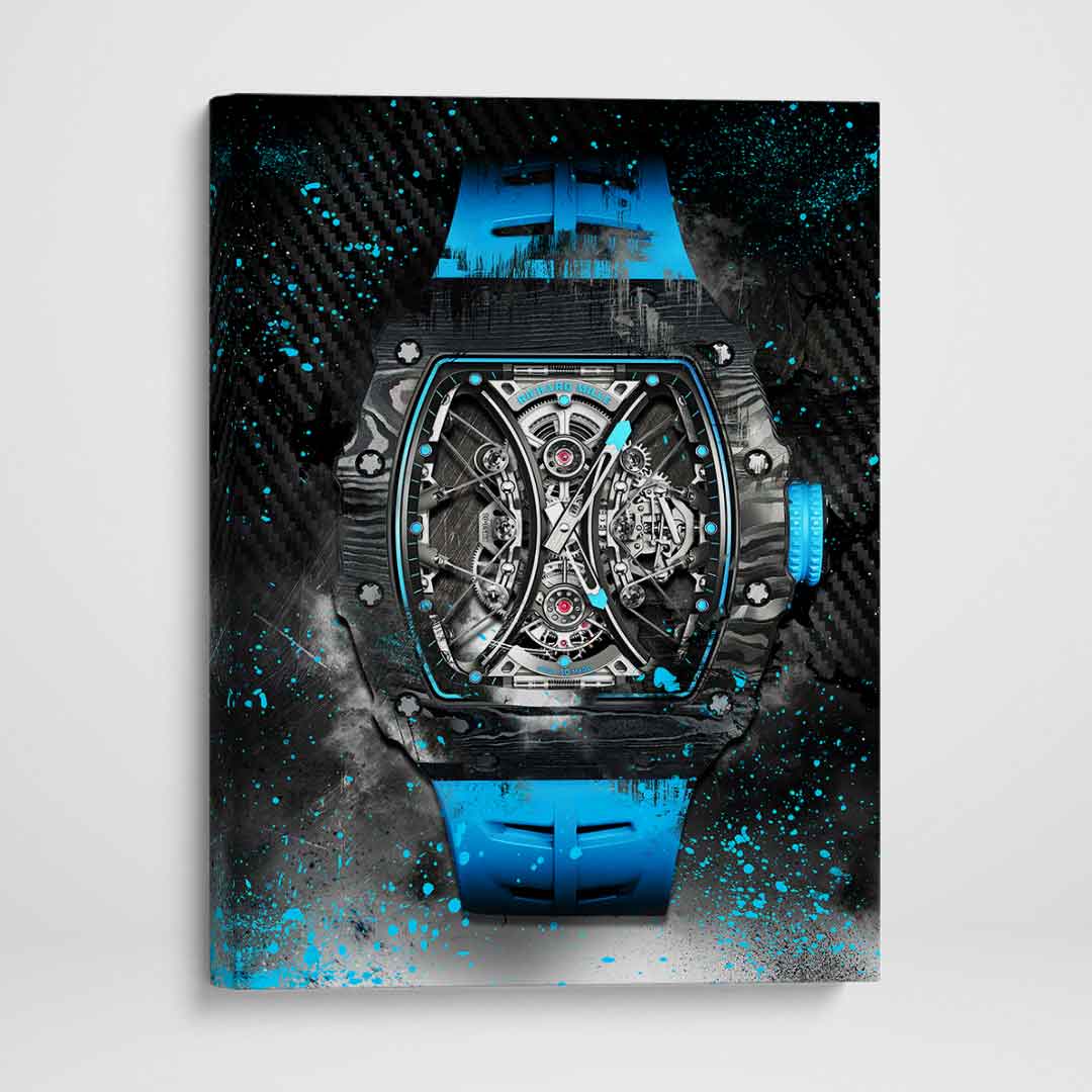 Richard Mille 53-01 Tourbillon Watch Poster Canvas Print Watch Art-MILLE DE BLUE-DEVICI