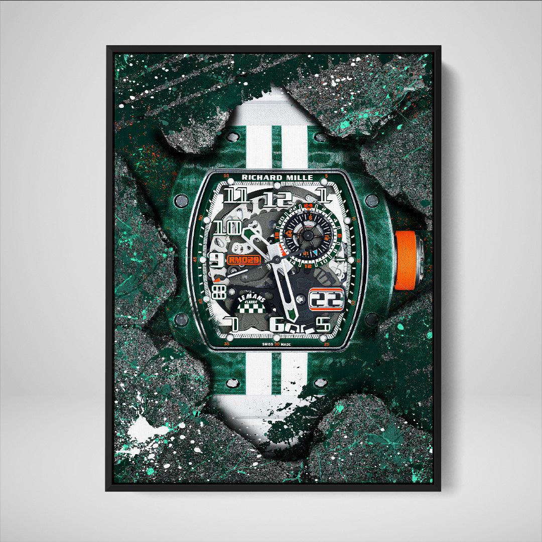 Richard Mille RM 029 Le Mans Watch Artwork Poster Canvas Print-MILLE LE MANS-DEVICI