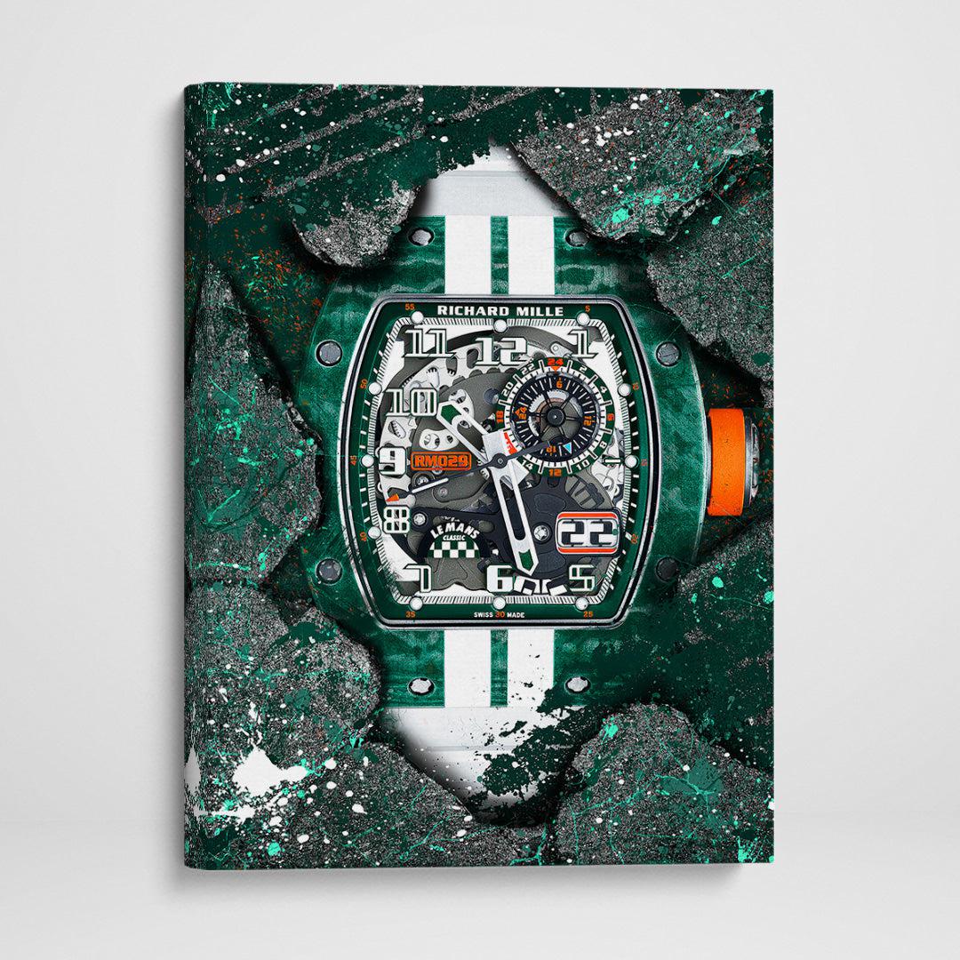 Richard Mille RM 029 Le Mans Watch Artwork Poster Canvas Print-MILLE LE MANS-DEVICI