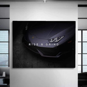 Rise And Grind Motivational Poster Canvas Print Modern Wall Art Decor-RISE & GRIND-DEVICI