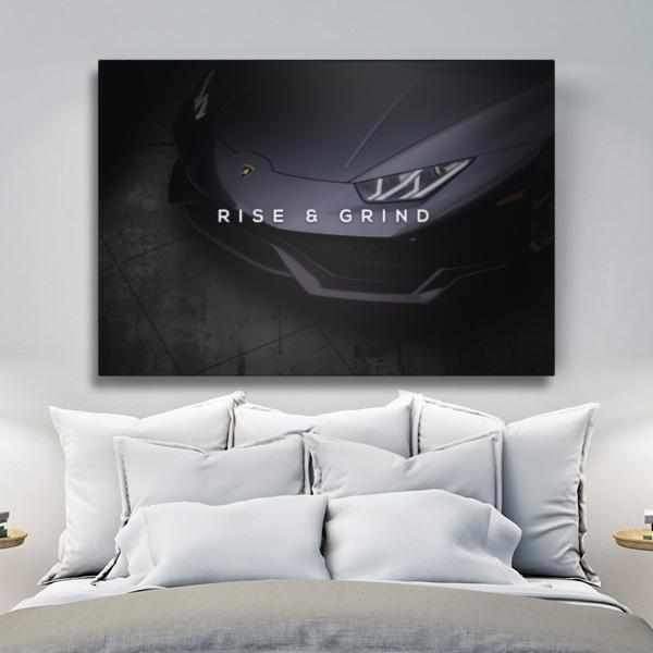 Rise And Grind Motivational Poster Canvas Print Modern Wall Art Decor-RISE & GRIND-DEVICI