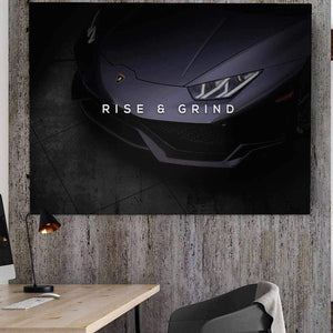 Rise And Grind Motivational Poster Canvas Print Modern Wall Art Decor-RISE & GRIND-DEVICI