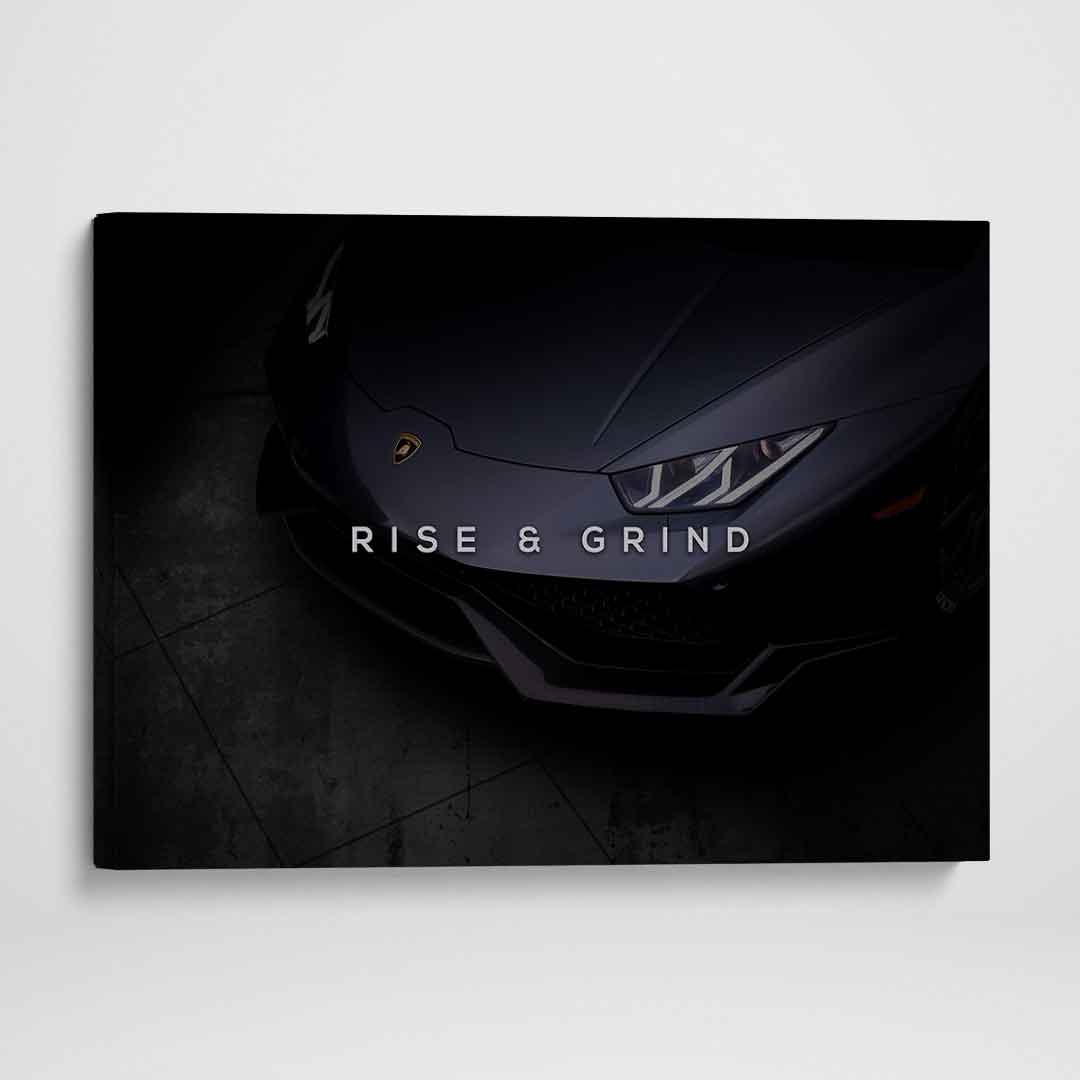 Rise And Grind Motivational Poster Canvas Print Modern Wall Art Decor-RISE &amp; GRIND-DEVICI