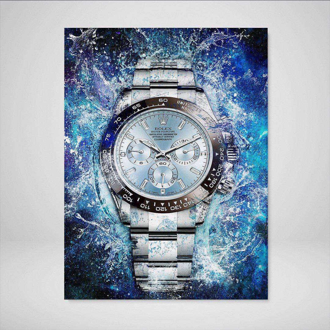 Rolex Art Platinum Daytona Watch Poster Canvas Print Watch Art
