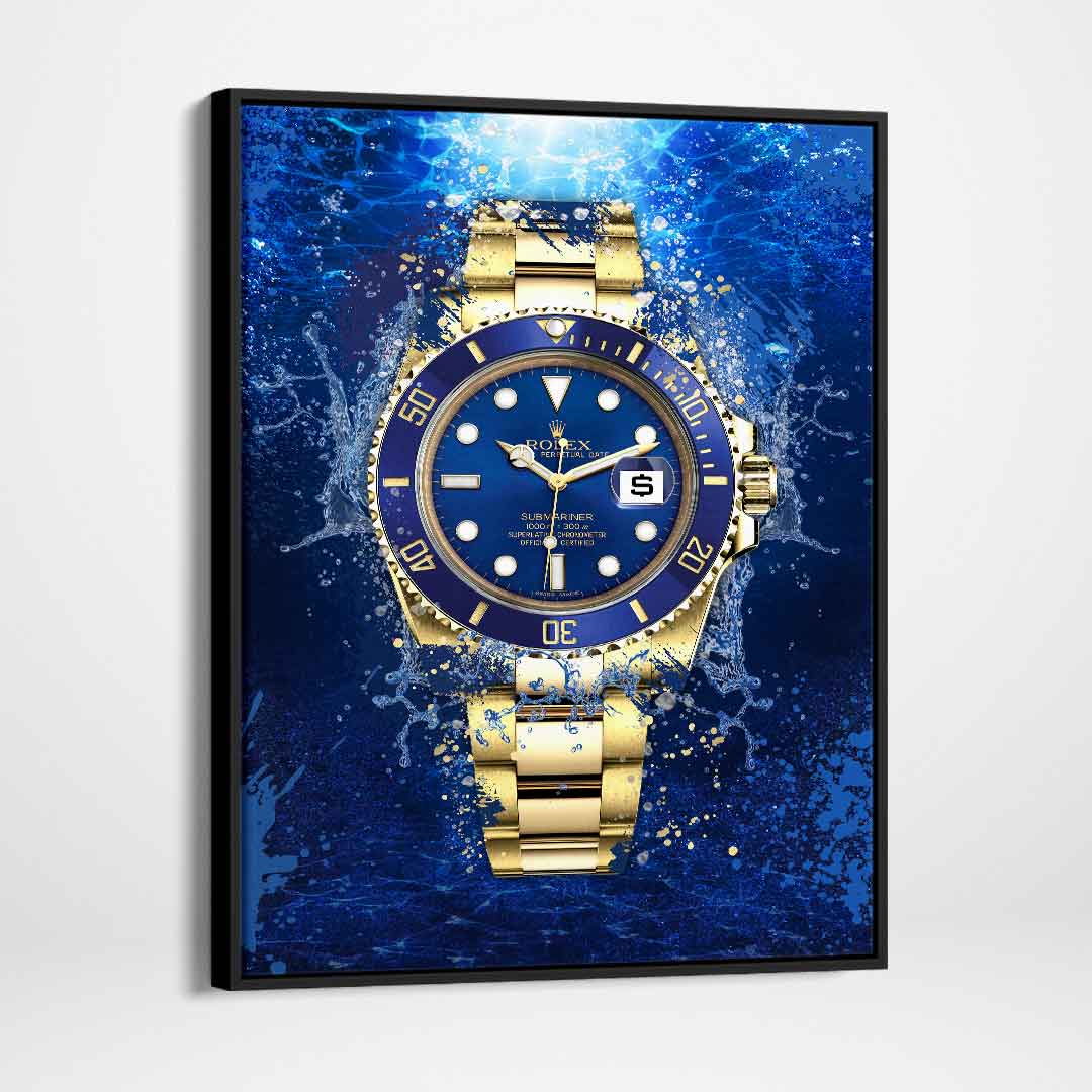 Rolex Art Submariner 18K Gold Watch Poster Canvas Print Watch Art-18K GOLD SUBMARINER-DEVICI