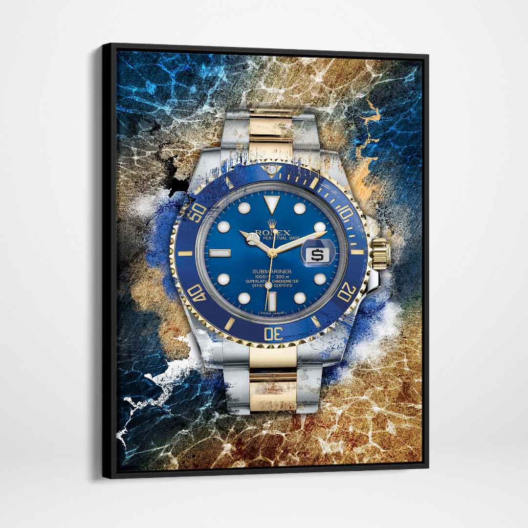 Rolex Art Submariner Date Two-Tone Watch Poster Canvas Print Watch Art-THE THRONE-DEVICI