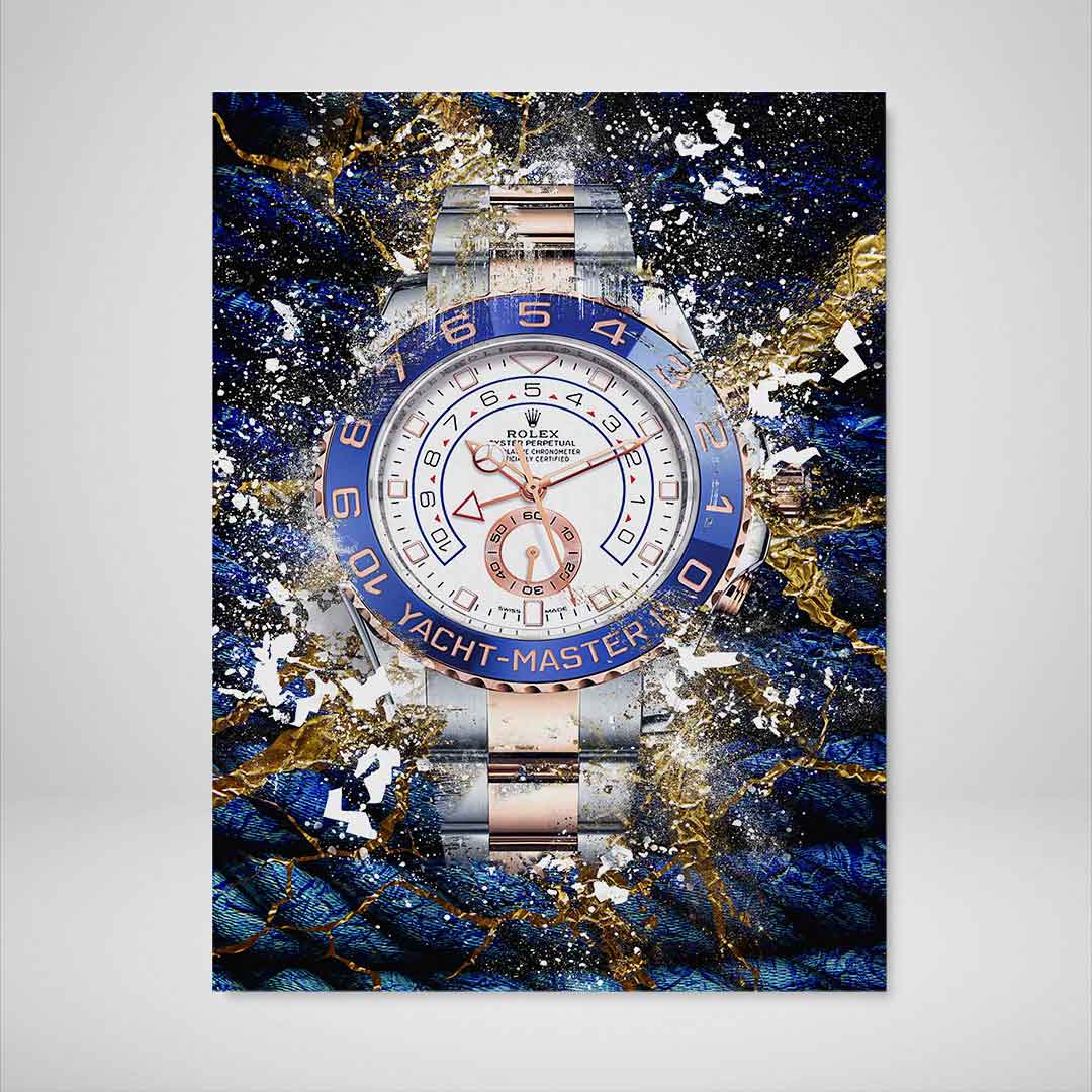 Rolex Art Yacht-Master II Gold Watch Poster Canvas Print Watch Art-YACHT-MASTER FLORENTINE GOLD-DEVICI