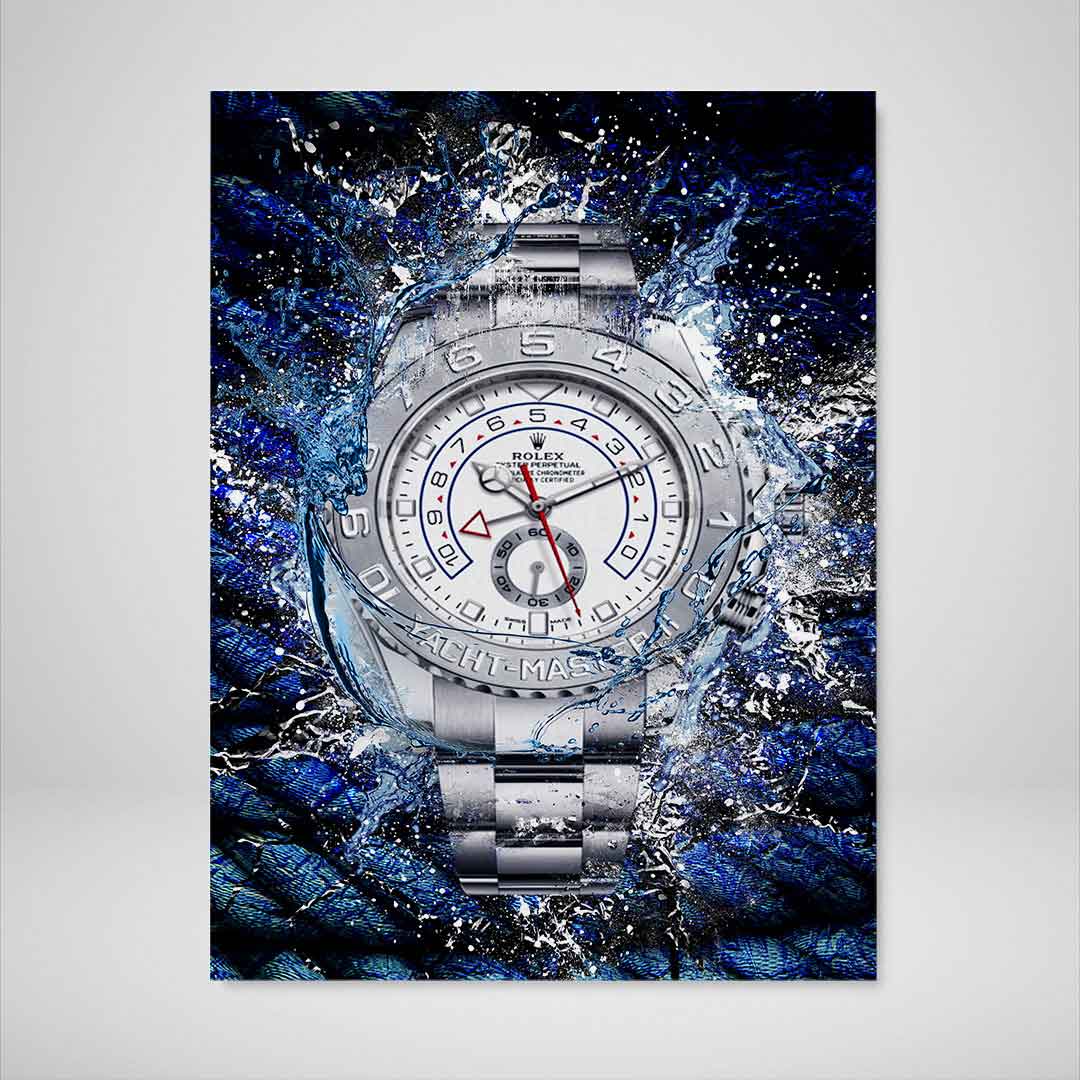 Rolex Art Yacht-Master II Silver Watch Poster Canvas Print Watch Art-YACHT-MASTER FLORENTINE SILVER-DEVICI