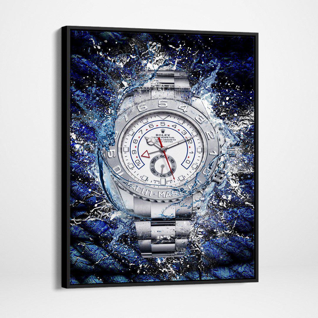 Rolex Art Yacht-Master II Silver Watch Poster Canvas Print Watch Art-YACHT-MASTER FLORENTINE SILVER-DEVICI