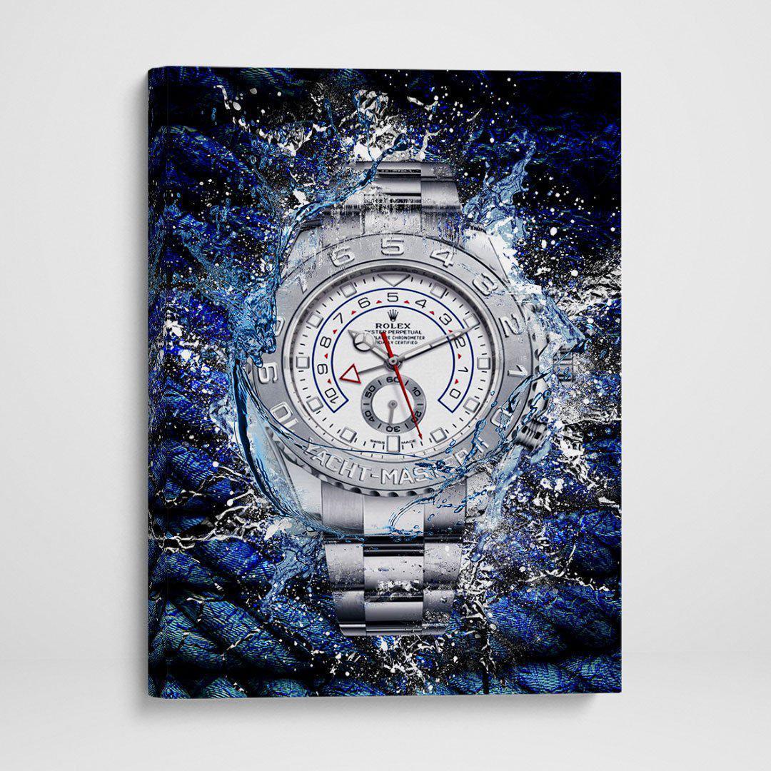 Rolex Art Yacht-Master II Silver Watch Poster Canvas Print Watch Art-YACHT-MASTER FLORENTINE SILVER-DEVICI