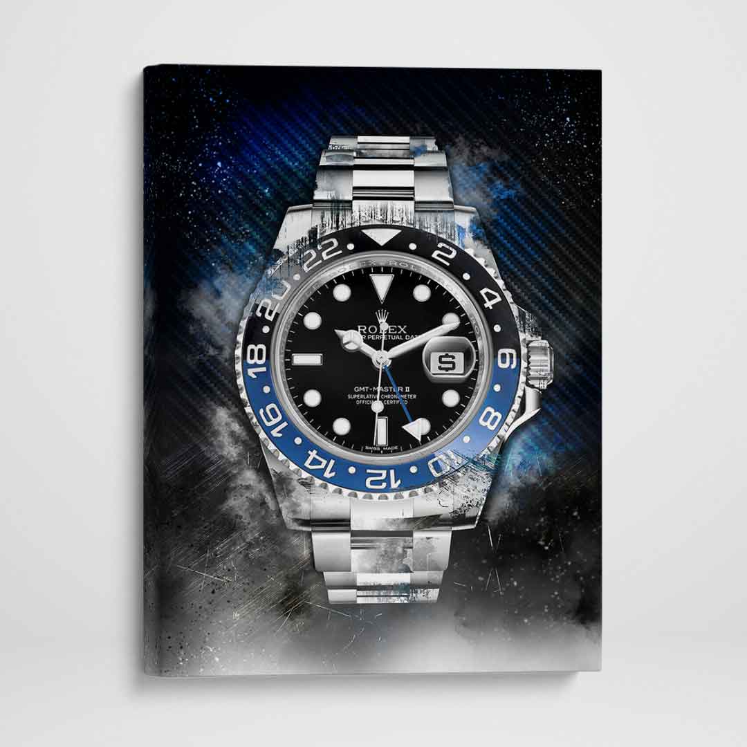 Rolex Batman GMT Master II BLNR Watch Poster Canvas Print Watch Art-THE BATMAN-DEVICI