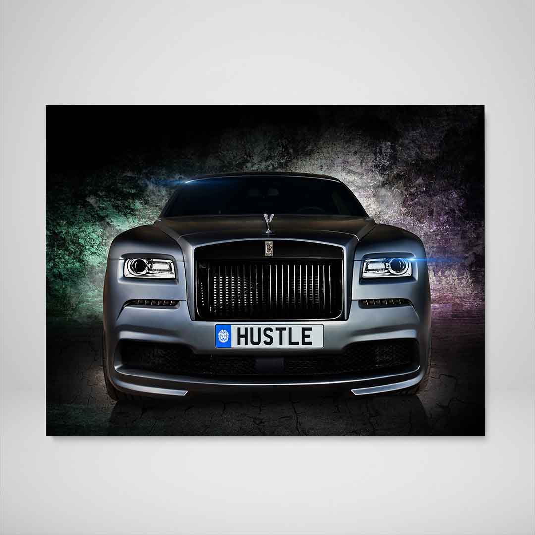 Rolls Royce Inspirational Wall Art Motivational Poster Canvas Print-HUSTLE WRAITH-DEVICI