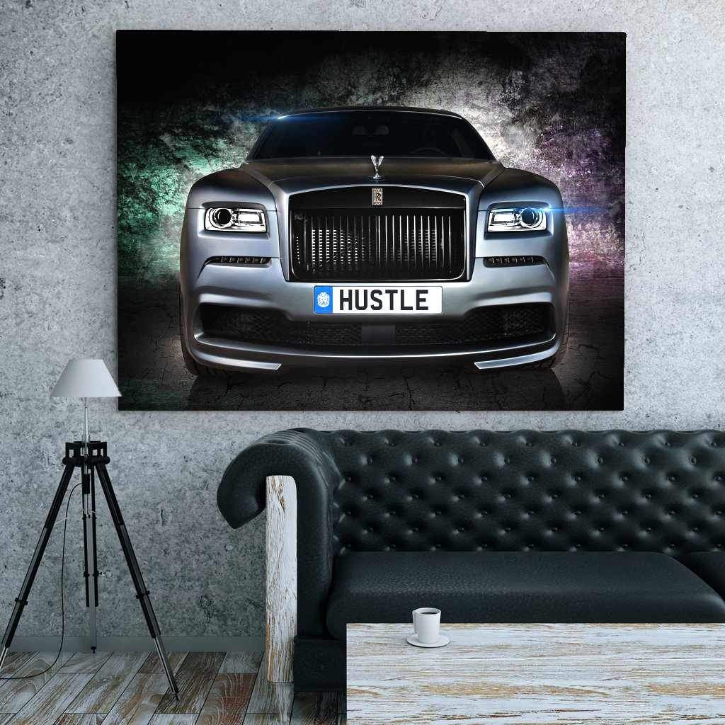 Rolls Royce Inspirational Wall Art Motivational Poster Canvas Print-HUSTLE WRAITH-DEVICI