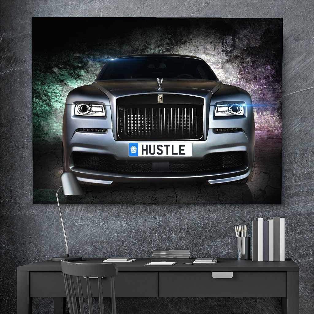 Rolls Royce Inspirational Wall Art Motivational Poster Canvas Print-HUSTLE WRAITH-DEVICI