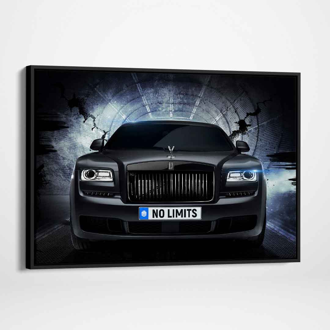 Rolls Royce Inspirational Wall Art Motivational Poster Canvas Print-NO LIMITS WRAITH-DEVICI