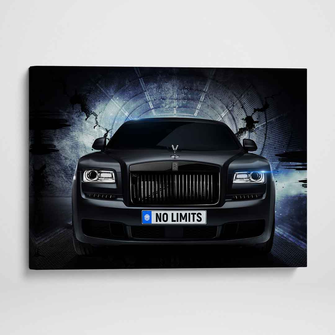 Rolls Royce Inspirational Wall Art Motivational Poster Canvas Print-NO LIMITS WRAITH-DEVICI