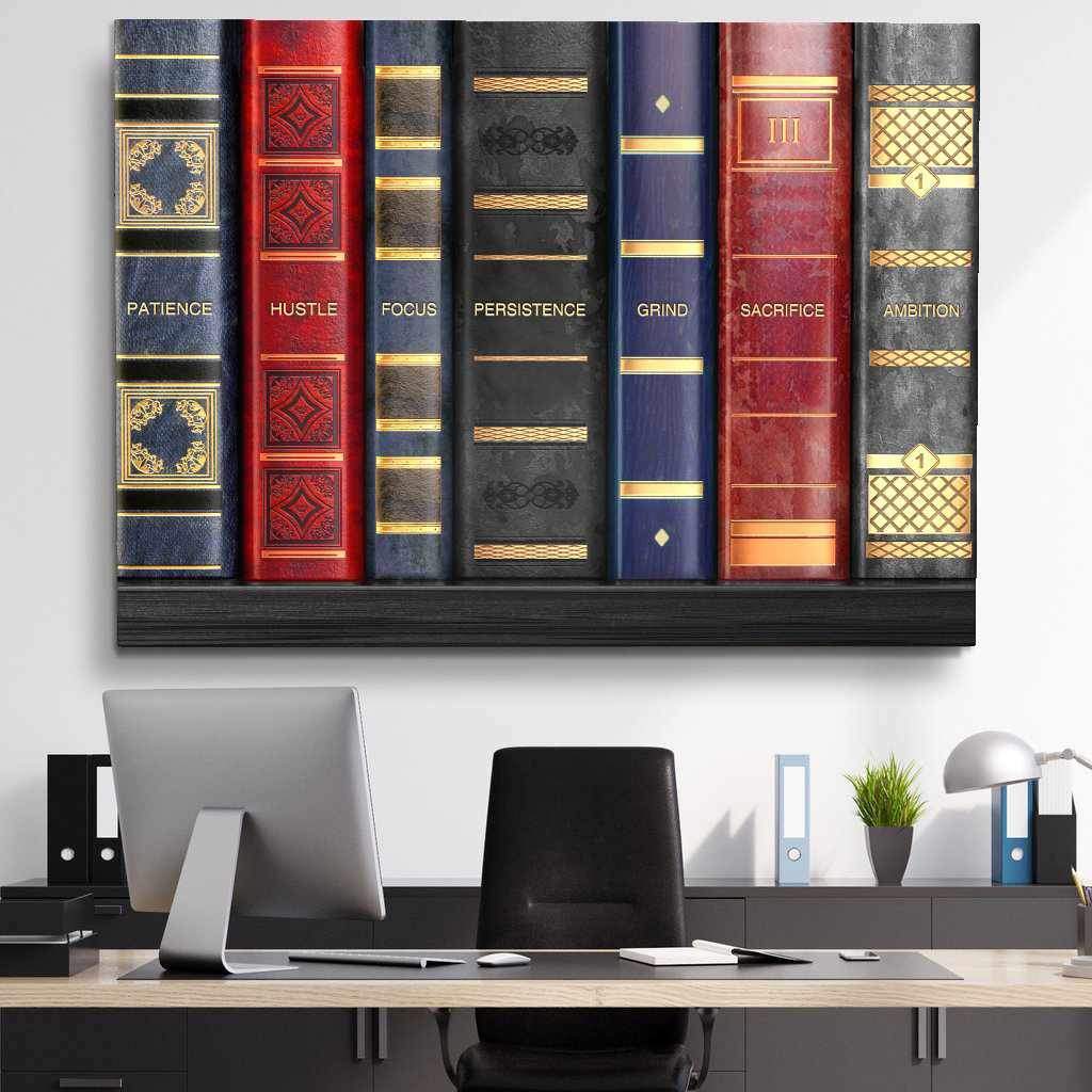 Shelf To Success Modern Wall Art Motivational Poster Canvas Print-SHELF TO SUCCESS-DEVICI