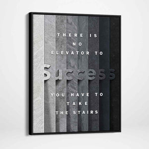 Stairs To Success Motivational Poster Canvas Print Office Wall Art-STAIRS TO SUCCESS-DEVICI