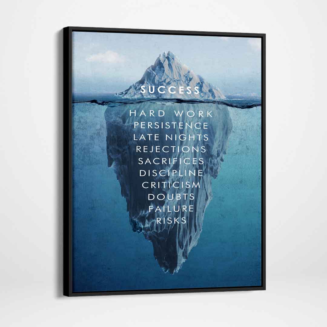 Success Iceberg Motivational Poster Canvas Print Office Wall Art Decor-SUCCESS-DEVICI