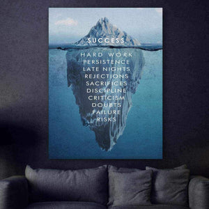 Success Iceberg Motivational Poster Canvas Print Office Wall Art Decor-SUCCESS-DEVICI