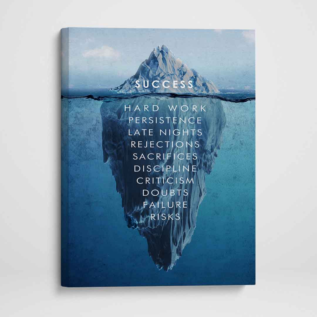 Success Iceberg Motivational Poster Canvas Print Office Wall Art Decor-SUCCESS-DEVICI