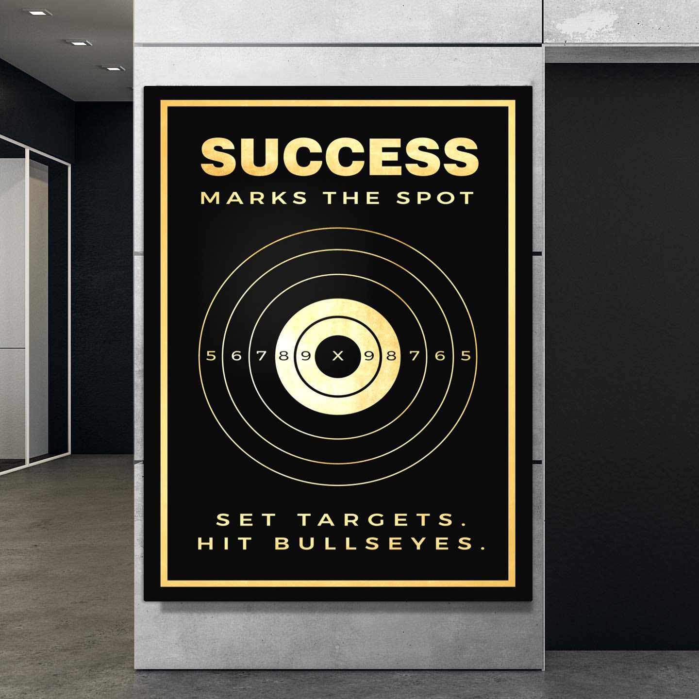 Success Marks The Spot Motivational Poster Canvas Print Wall Art Decor-SUCCESS MARKS THE SPOT-DEVICI