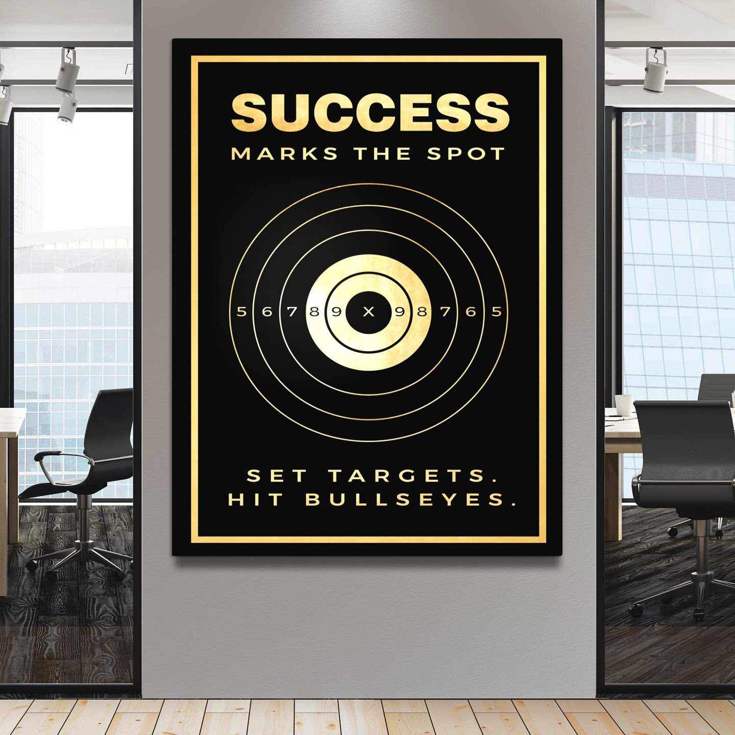 Success Marks The Spot Motivational Poster Canvas Print Wall Art Decor-SUCCESS MARKS THE SPOT-DEVICI