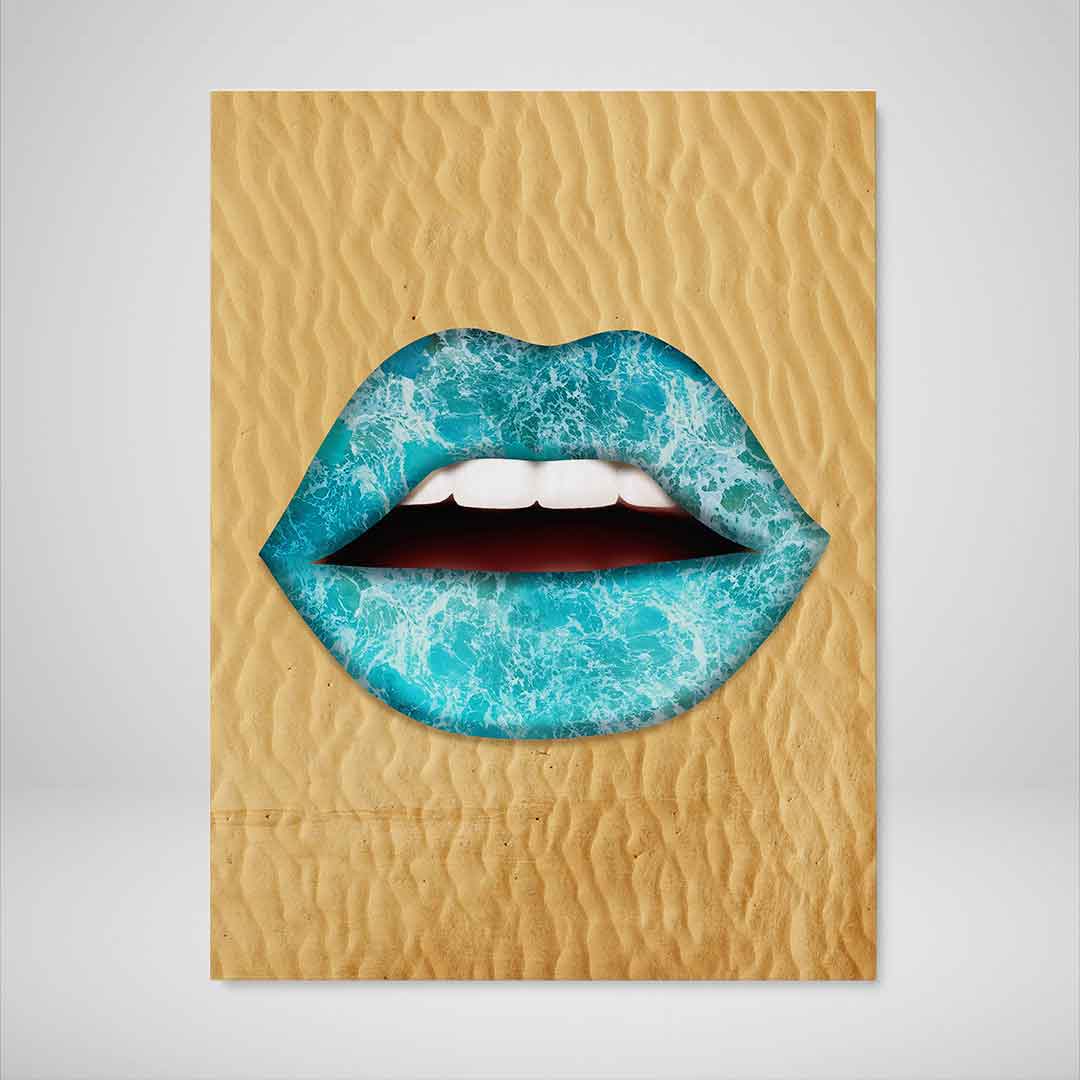 Sun Kissed Lips Inspirational Modern Wall Art Canvas Poster Print-SUNSET PASSIONISTA-DEVICI