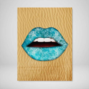 Sun Kissed Lips Inspirational Modern Wall Art Canvas Poster Print-SUNSET PASSIONISTA-DEVICI