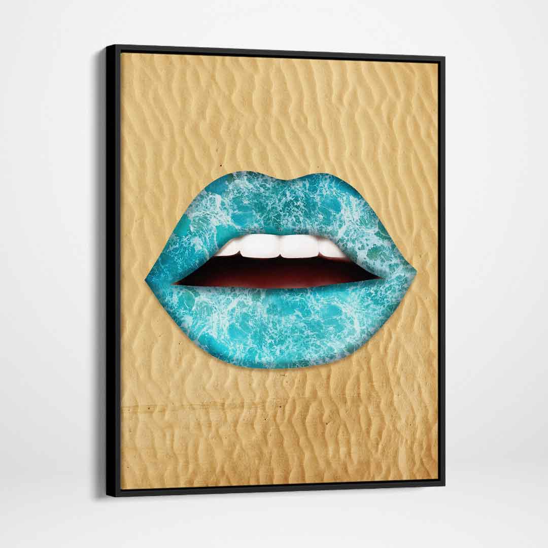 Sun Kissed Lips Inspirational Modern Wall Art Canvas Poster Print-SUNSET PASSIONISTA-DEVICI