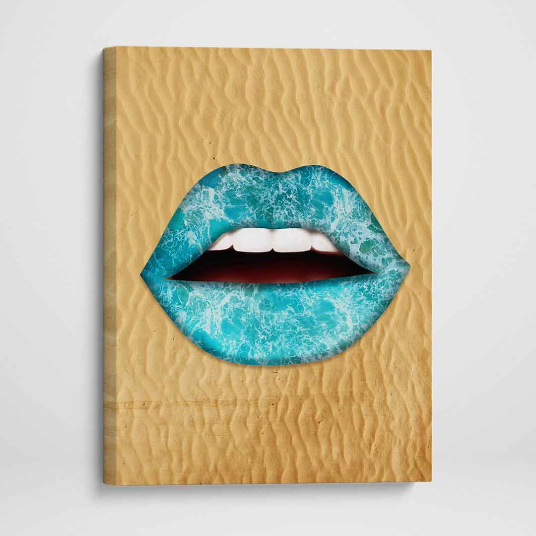 Sun Kissed Lips Inspirational Modern Wall Art Canvas Poster Print-SUNSET PASSIONISTA-DEVICI