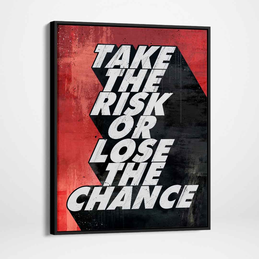 Take The Risk Motivational Poster Canvas Print Inspirational Wall Art-TAKE THE RISK-DEVICI