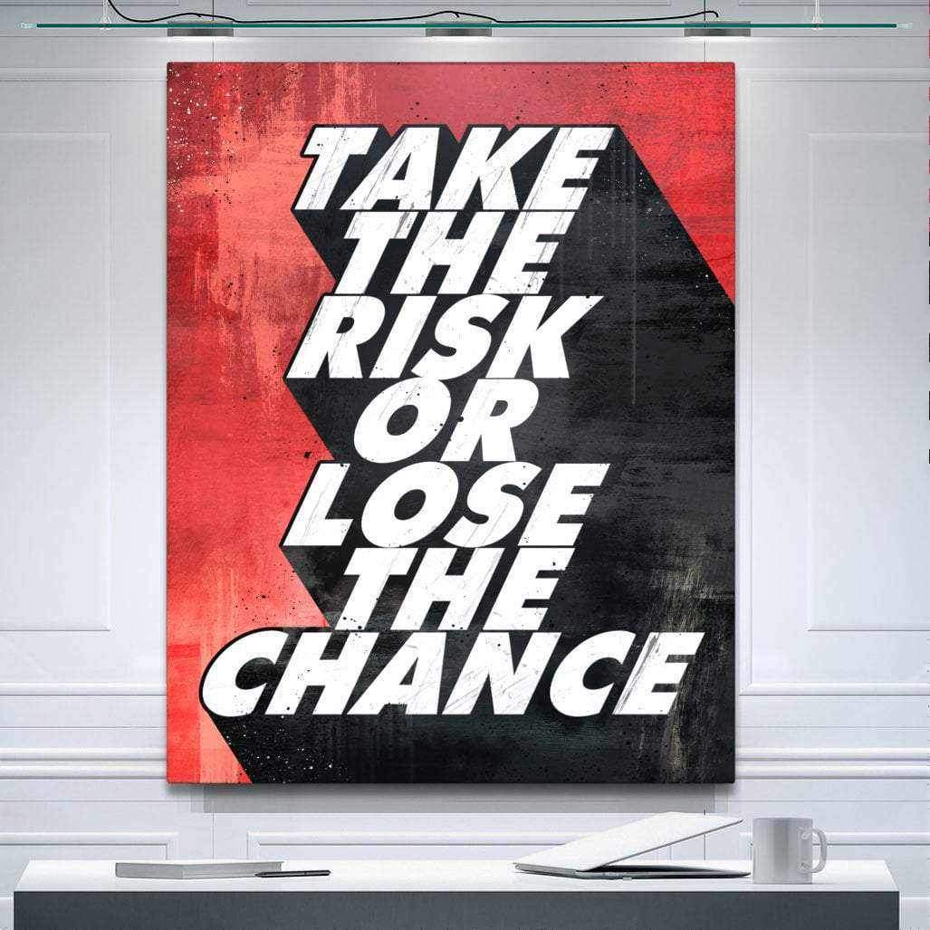 Take The Risk Motivational Poster Canvas Print Inspirational Wall Art-TAKE THE RISK-DEVICI