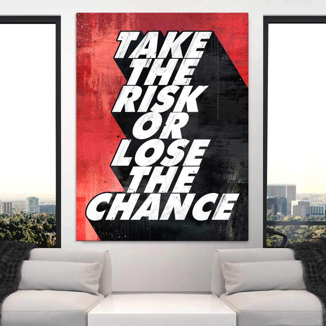 Take The Risk Motivational Poster Canvas Print Inspirational Wall Art-TAKE THE RISK-DEVICI