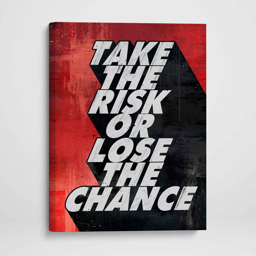 Take The Risk Motivational Poster Canvas Print Inspirational Wall Art-TAKE THE RISK-DEVICI