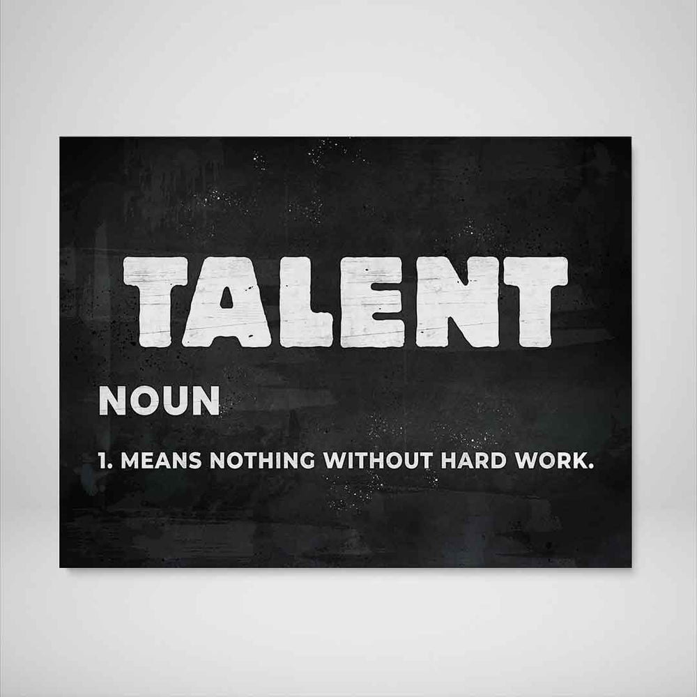 Talent Motivational Poster Canvas Print Inspirational Office Wall Art
