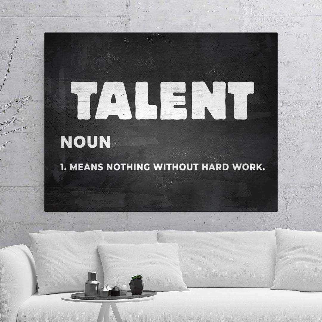 Talent Motivational Poster Canvas Print Inspirational Office Wall Art-TALENT-DEVICI