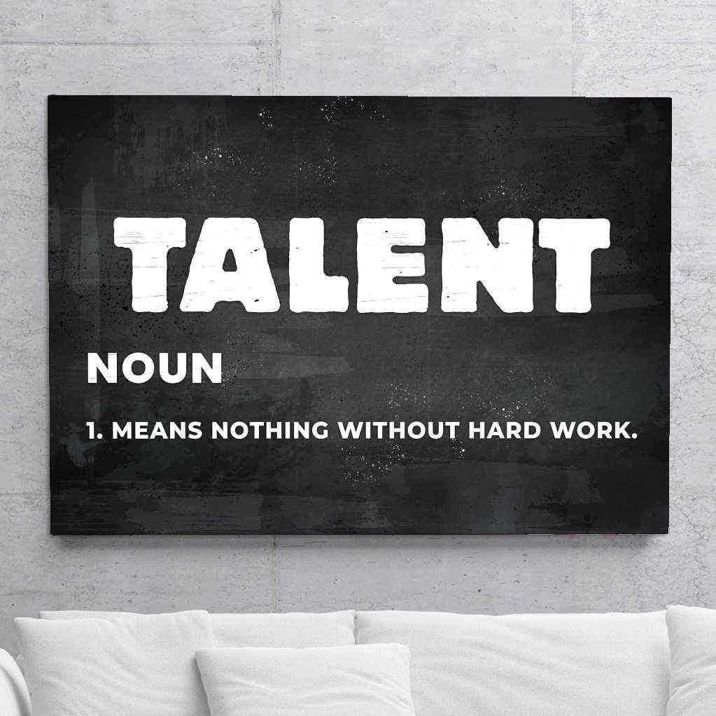 Talent Motivational Poster Canvas Print Inspirational Office Wall Art-TALENT-DEVICI