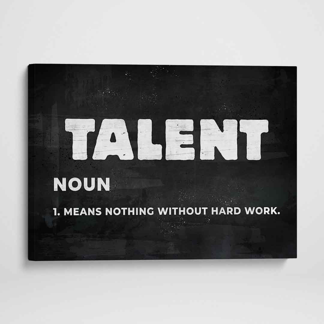 Talent Motivational Poster Canvas Print Inspirational Office Wall Art-TALENT-DEVICI
