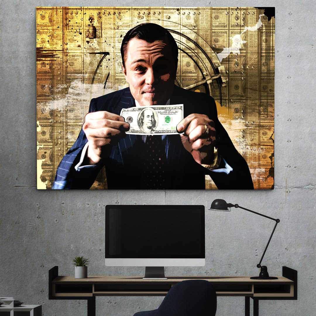 Wolf Of Wallstreet Motivational Poster Canvas Print Office Wall Art-WOLF OF WALLSTREET-DEVICI