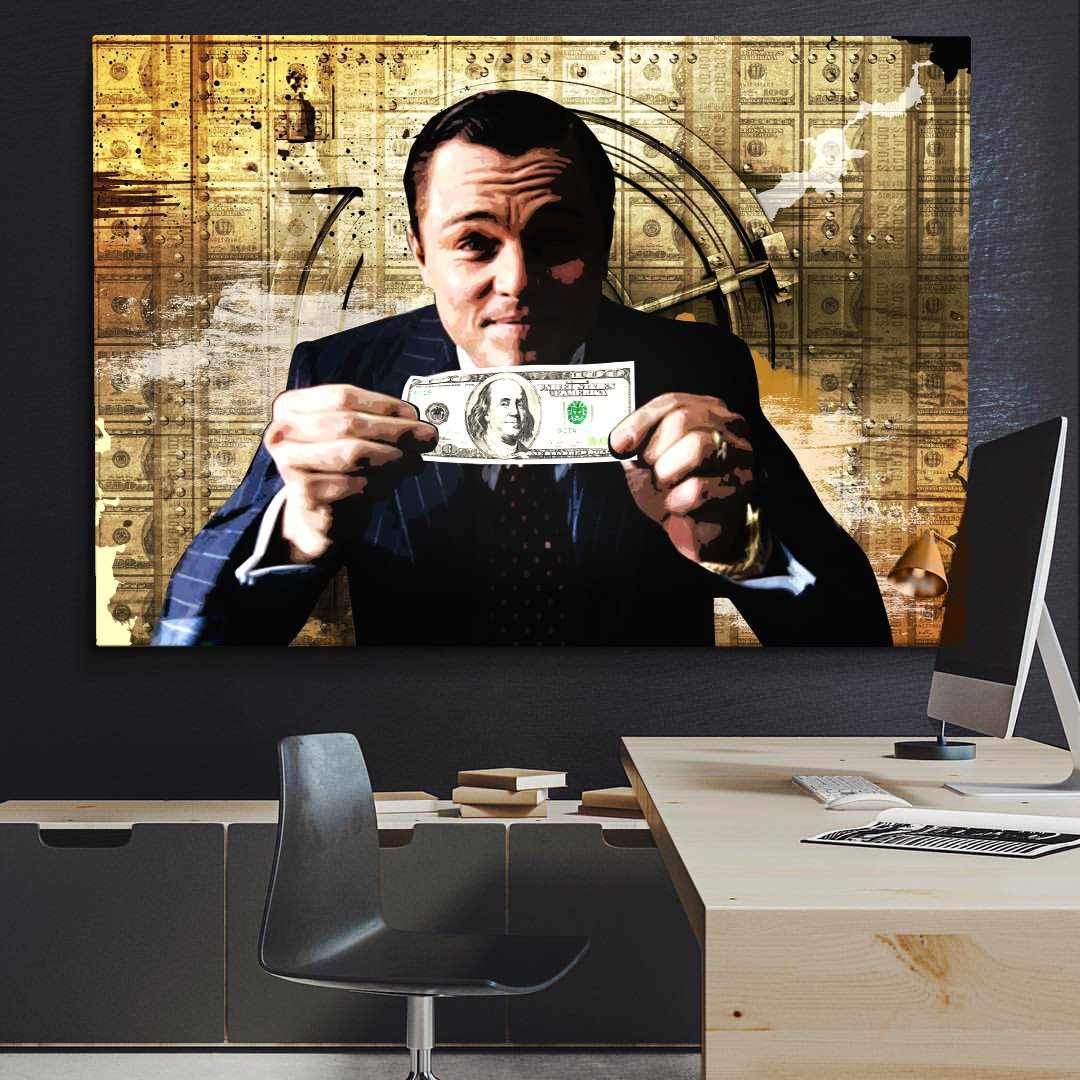 Wolf Of Wallstreet Motivational Poster Canvas Print Office Wall Art-WOLF OF WALLSTREET-DEVICI