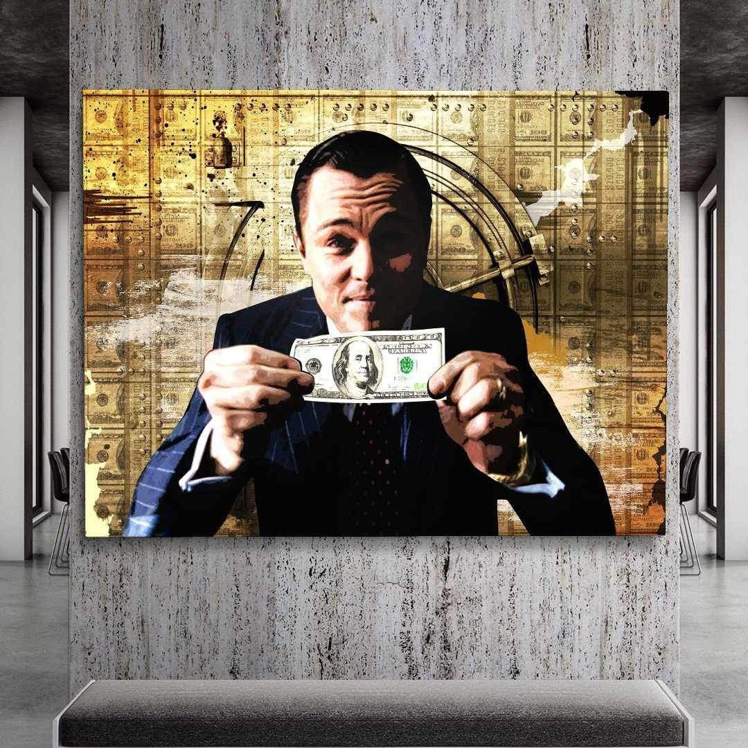 Wolf Of Wallstreet Motivational Poster Canvas Print Office Wall Art-WOLF OF WALLSTREET-DEVICI