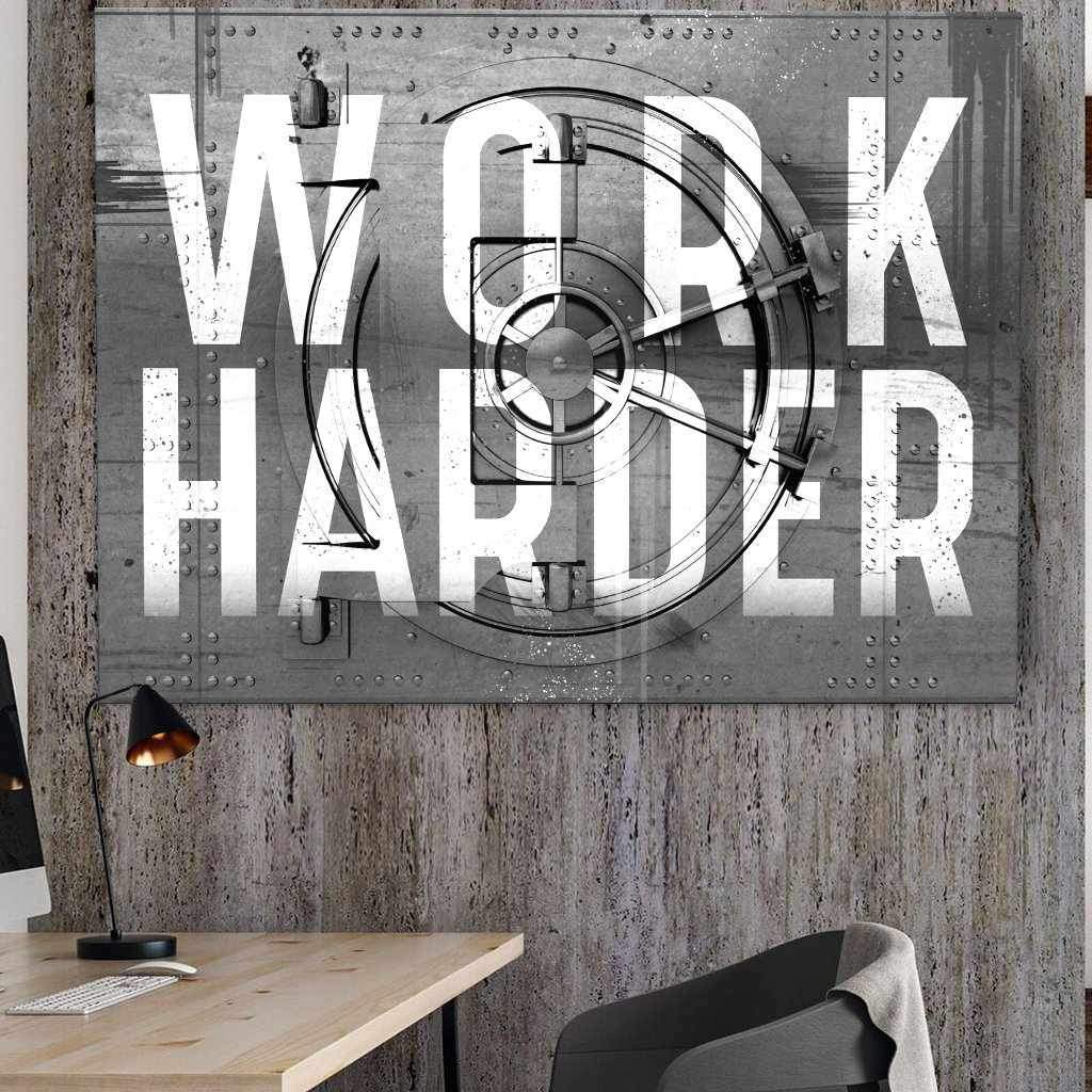 Work Harder Inspirational Wall Art Motivational Poster Canvas Print-WORK HARDER - VAULT EDITION-DEVICI