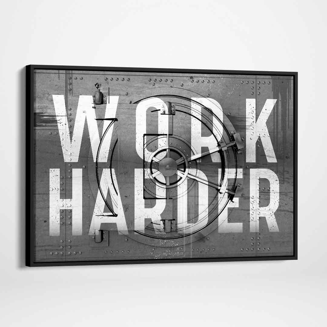 Work Harder Inspirational Wall Art Motivational Poster Canvas Print-WORK HARDER - VAULT EDITION-DEVICI