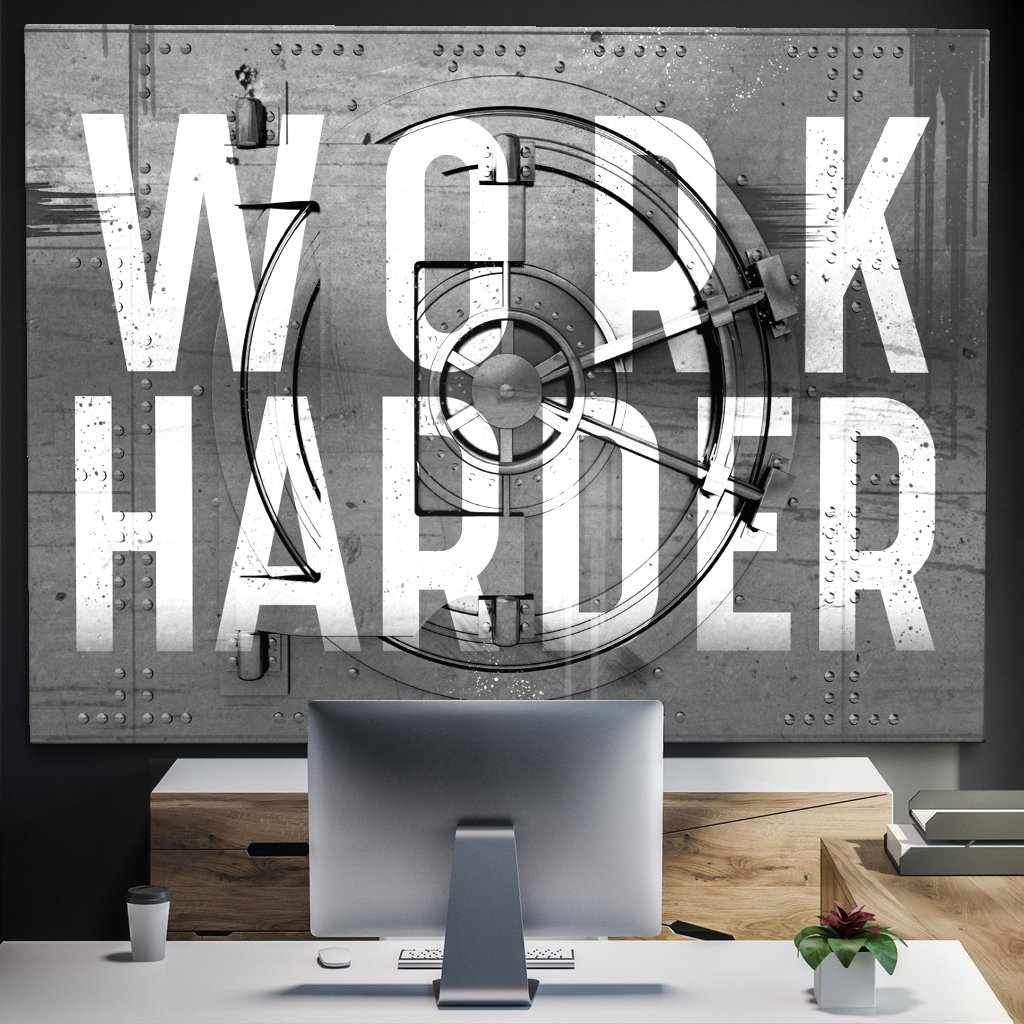 Work Harder Inspirational Wall Art Motivational Poster Canvas Print-WORK HARDER - VAULT EDITION-DEVICI